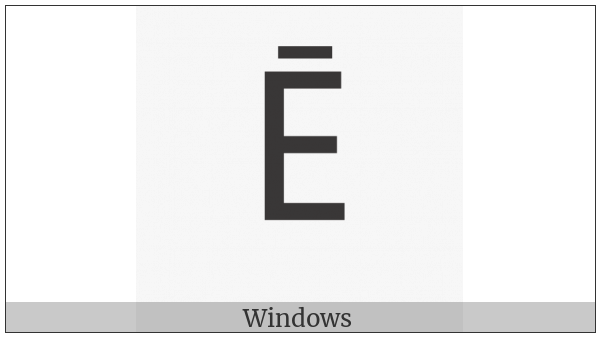 Latin Capital Letter E With Macron on various operating systems