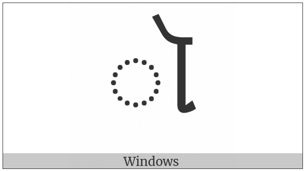 Gujarati Vowel Sign Candra O on various operating systems