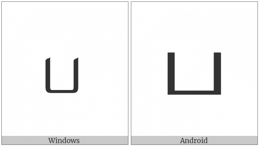 Tamil Letter Pa on various operating systems