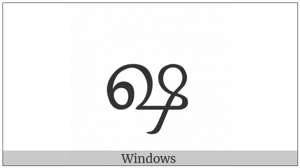 Tamil Letter Ssa on various operating systems