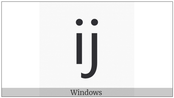 Latin Small Ligature Ij on various operating systems