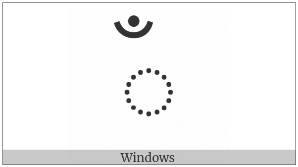Telugu Sign Combining Candrabindu Above on various operating systems