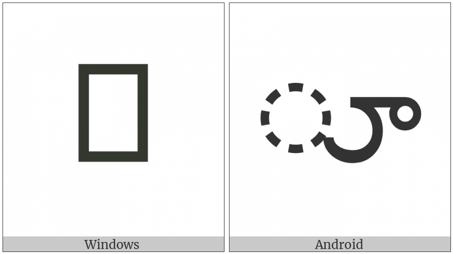 Telugu Vowel Sign Uu on various operating systems