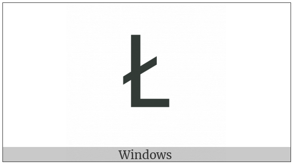 Latin Capital Letter L With Stroke on various operating systems