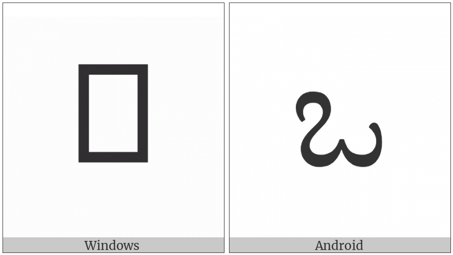 Kannada Letter O on various operating systems