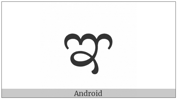 Kannada Letter Nya on various operating systems