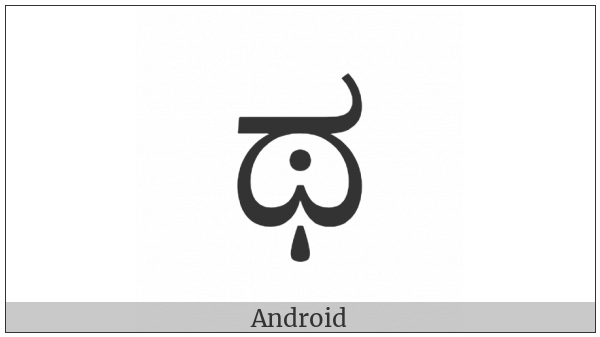 Kannada Letter Tha on various operating systems