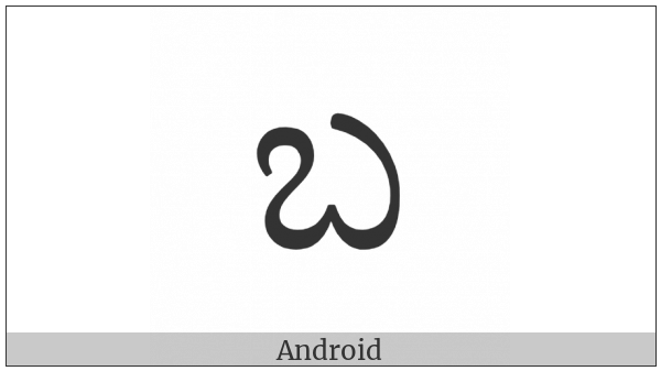 Kannada Letter Ba on various operating systems