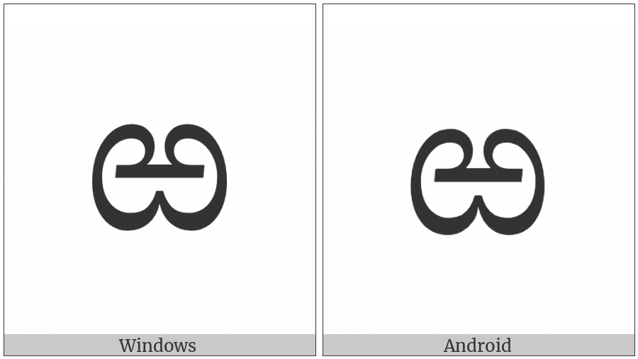 Kannada Letter Rra on various operating systems