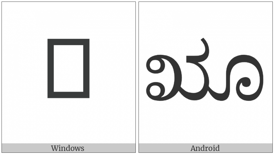 Kannada Letter Vocalic Rr on various operating systems