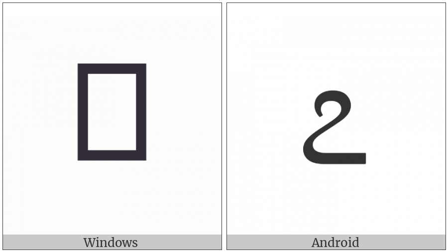 Kannada Digit Seven on various operating systems