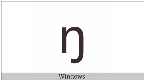 Latin Small Letter Eng on various operating systems