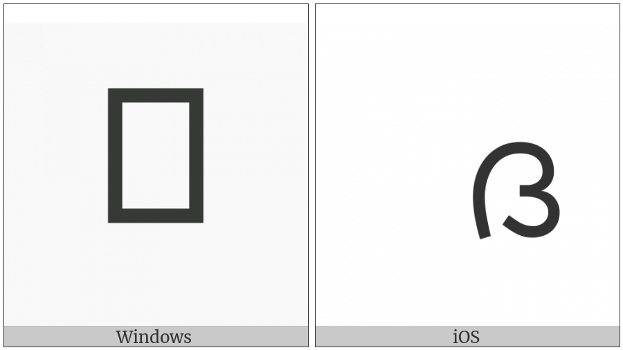 Malayalam Letter Da on various operating systems