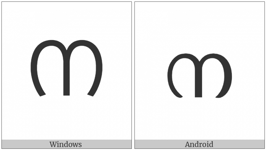 Malayalam Letter Na on various operating systems