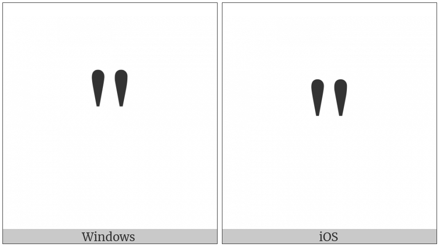 Quotation Mark on various operating systems