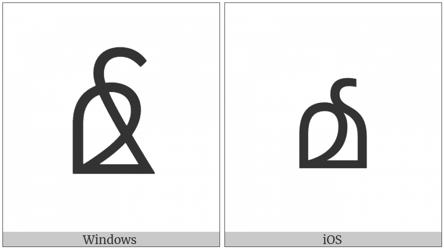 Malayalam Letter Chillu M on various operating systems