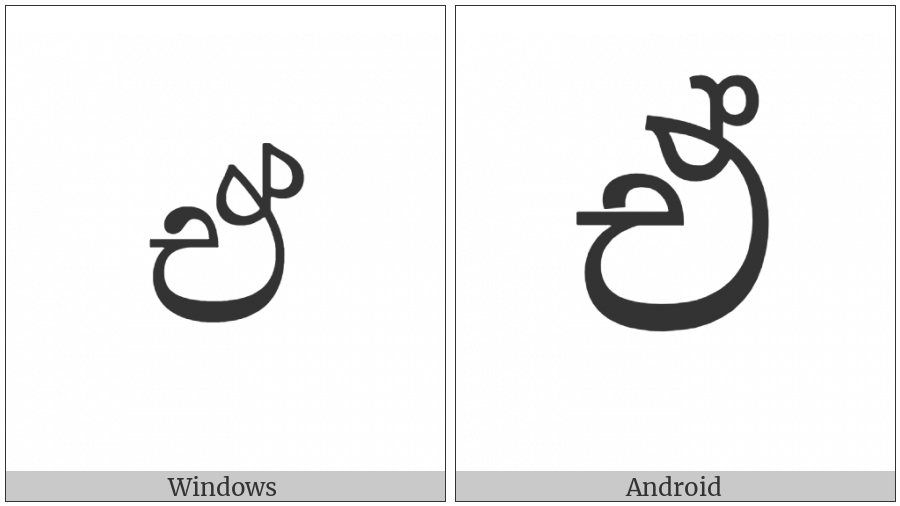 Sinhala Letter Eeyanna on various operating systems