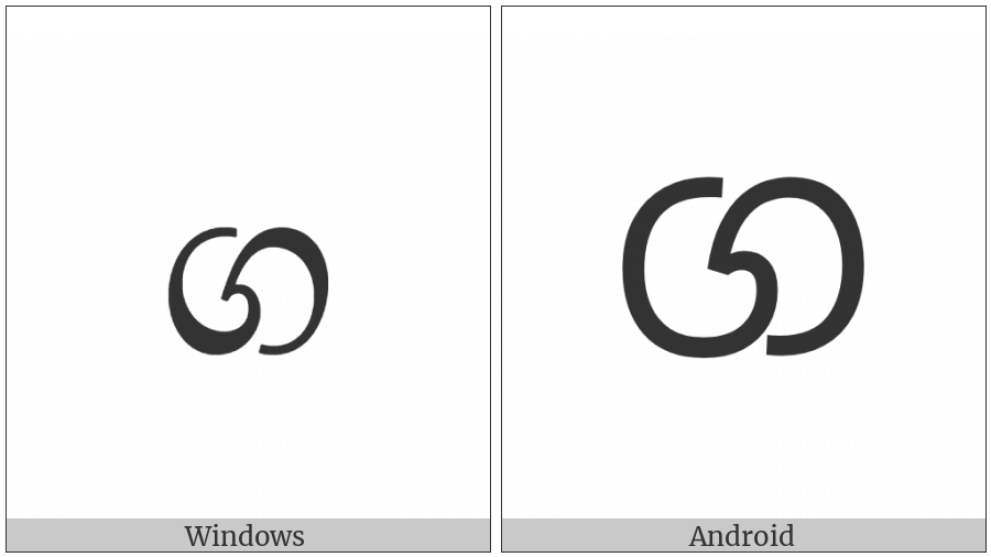 Sinhala Letter Alpapraana Gayanna on various operating systems