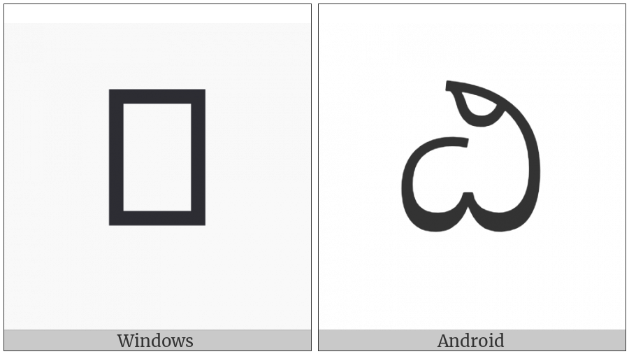 Sinhala Letter Mahaapraana Ttayanna on various operating systems