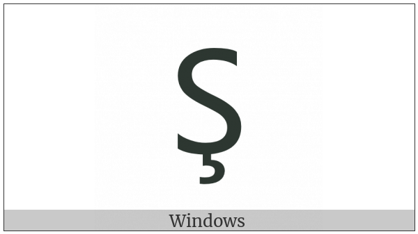 Latin Capital Letter S With Cedilla on various operating systems