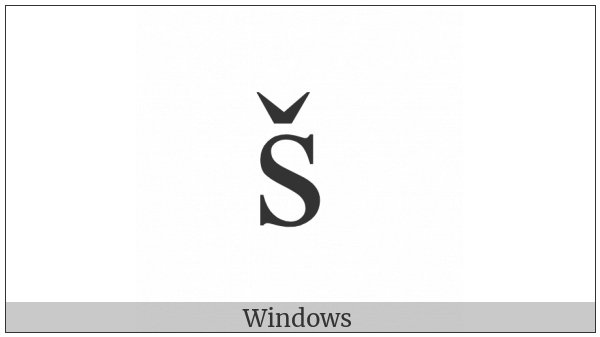 Latin Small Letter S With Caron on various operating systems