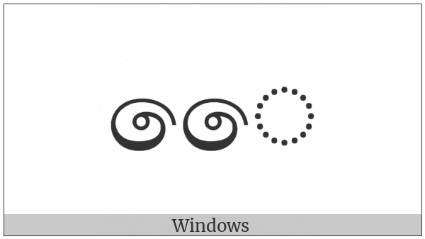 Sinhala Vowel Sign Kombu Deka on various operating systems