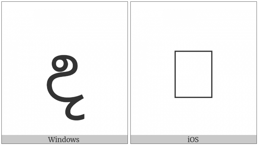 Sinhala Lith Digit Five on various operating systems