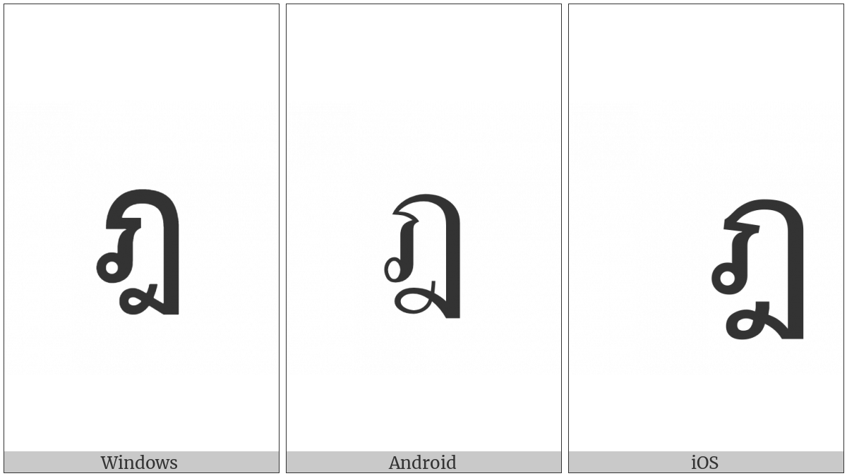 Thai Character Do Chada on various operating systems