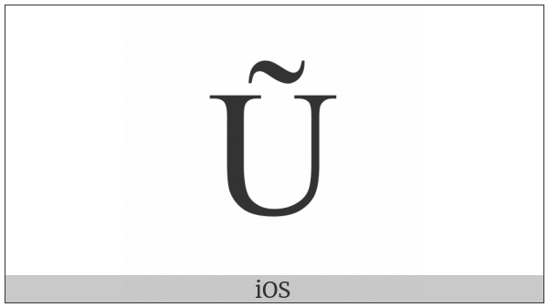 Latin Capital Letter U With Tilde on various operating systems