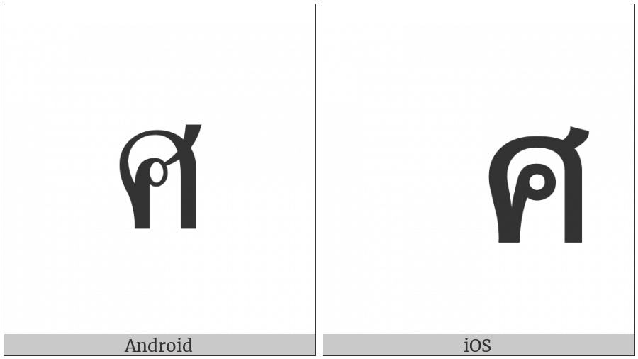 Thai Character So Sala on various operating systems