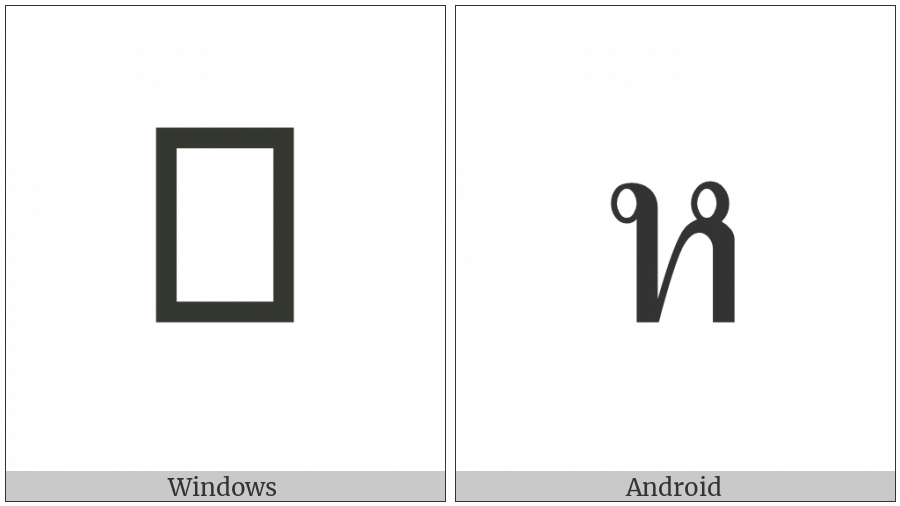 Thai Character Ho Hip on various operating systems