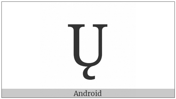 Latin Capital Letter U With Ogonek on various operating systems