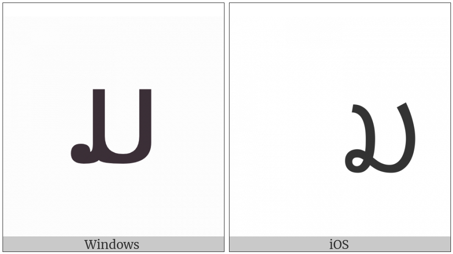 Lao Letter Mo on various operating systems