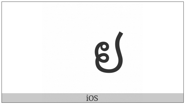 Lao Letter Yo on various operating systems