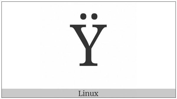 Latin Capital Letter Y With Diaeresis on various operating systems
