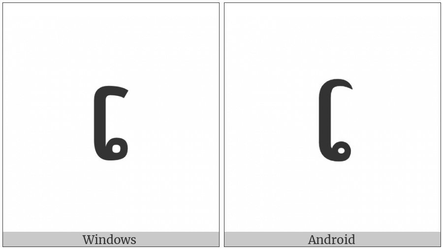 Lao Vowel Sign E on various operating systems