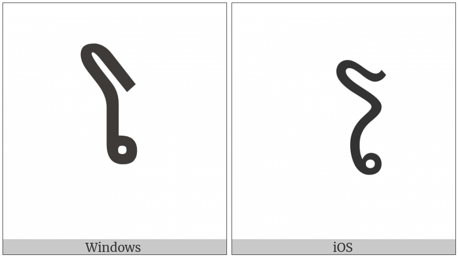 Lao Vowel Sign O on various operating systems