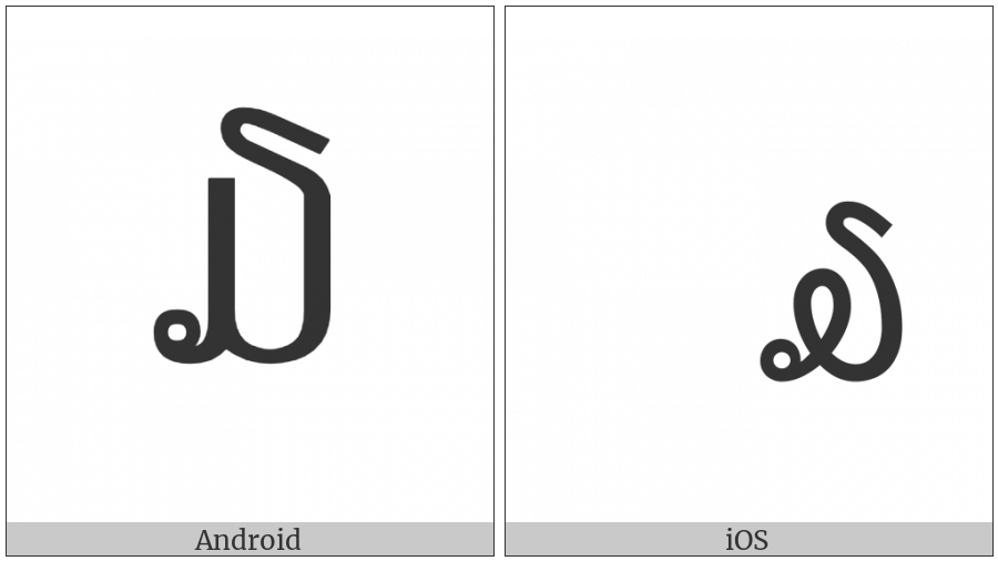 Lao Digit Three on various operating systems