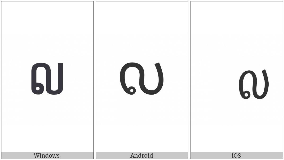 Lao Digit Nine on various operating systems