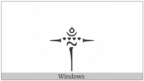 Tibetan Mark Rgya Gram Shad on various operating systems