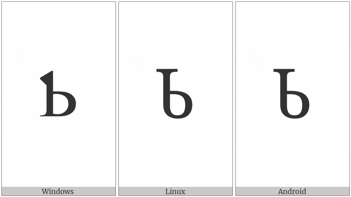 Latin Capital Letter Tone Six on various operating systems