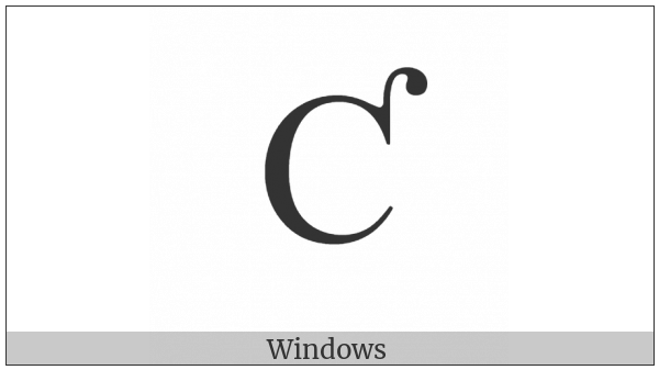 Latin Capital Letter C With Hook on various operating systems