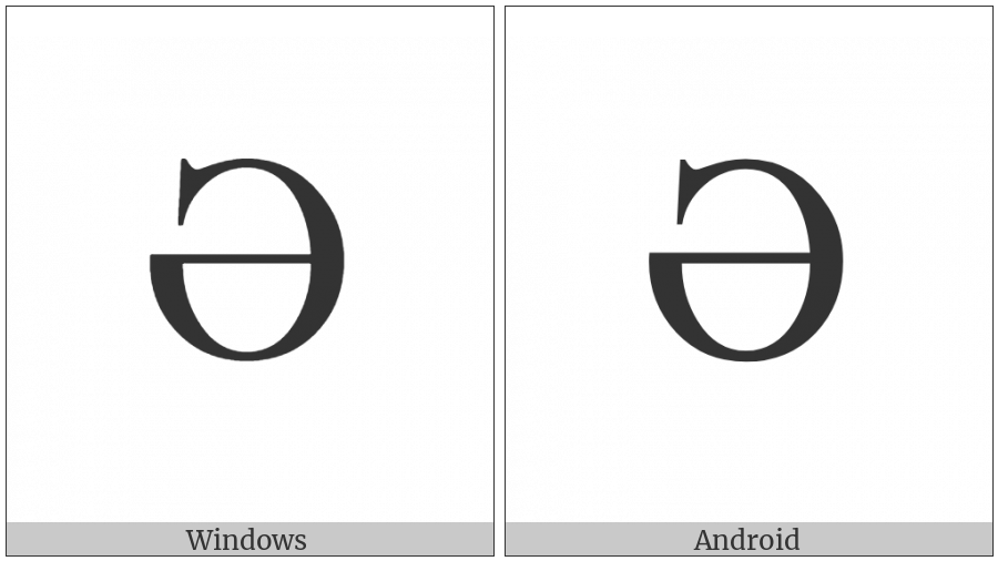 Latin Capital Letter Schwa on various operating systems