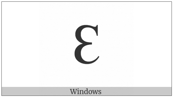 Latin Capital Letter Open E on various operating systems