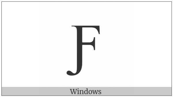 Latin Capital Letter F With Hook on various operating systems