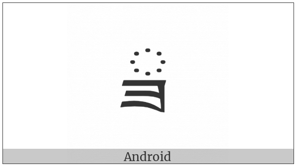 Tibetan Subjoined Letter Za on various operating systems