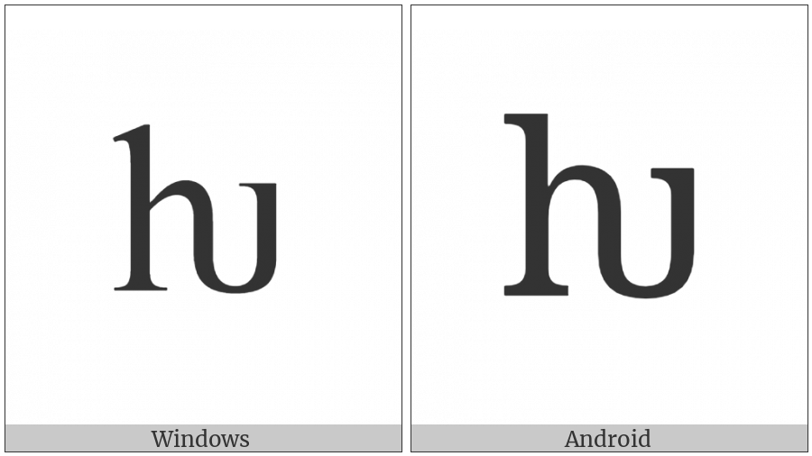 Latin Small Letter Hv on various operating systems