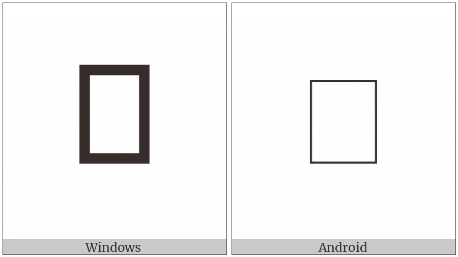 Yi Syllable Iet on various operating systems