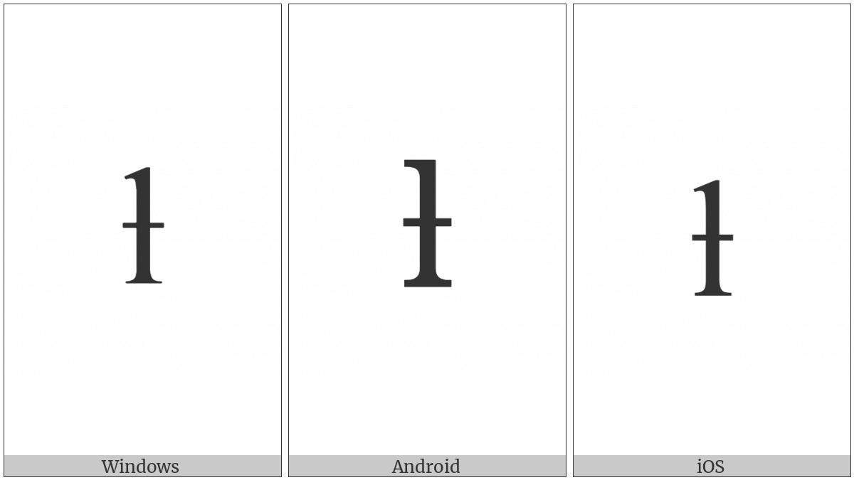 Latin Small Letter L With Bar on various operating systems