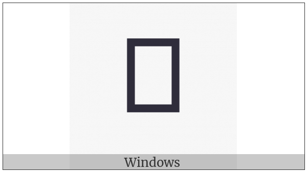 Yi Syllable Bbap on various operating systems